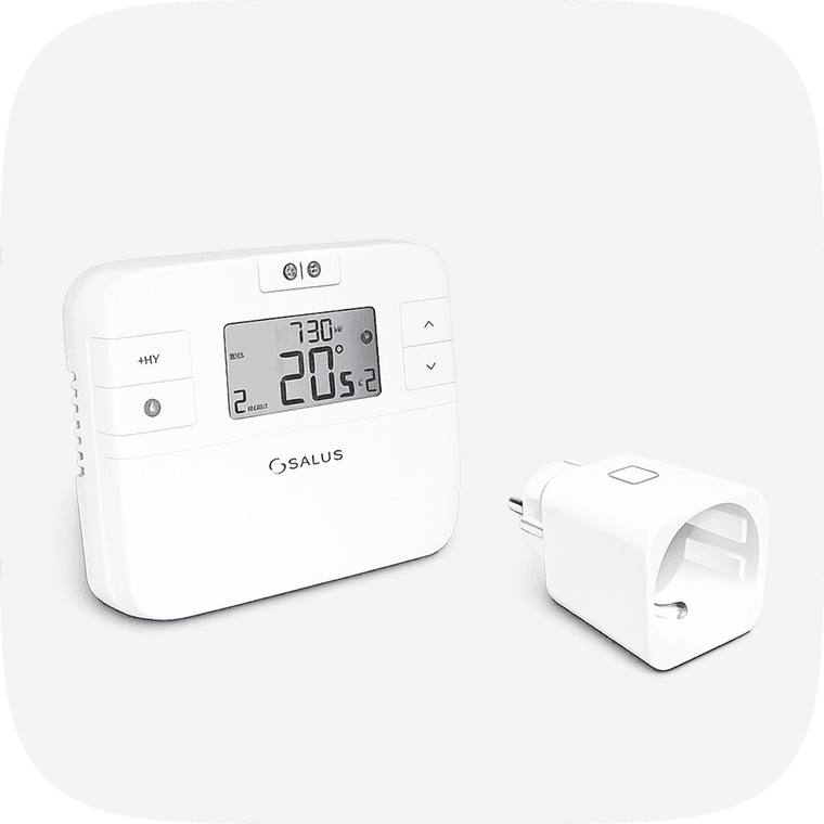 Thermostat intelligent Salus et prise connectée Freedam
