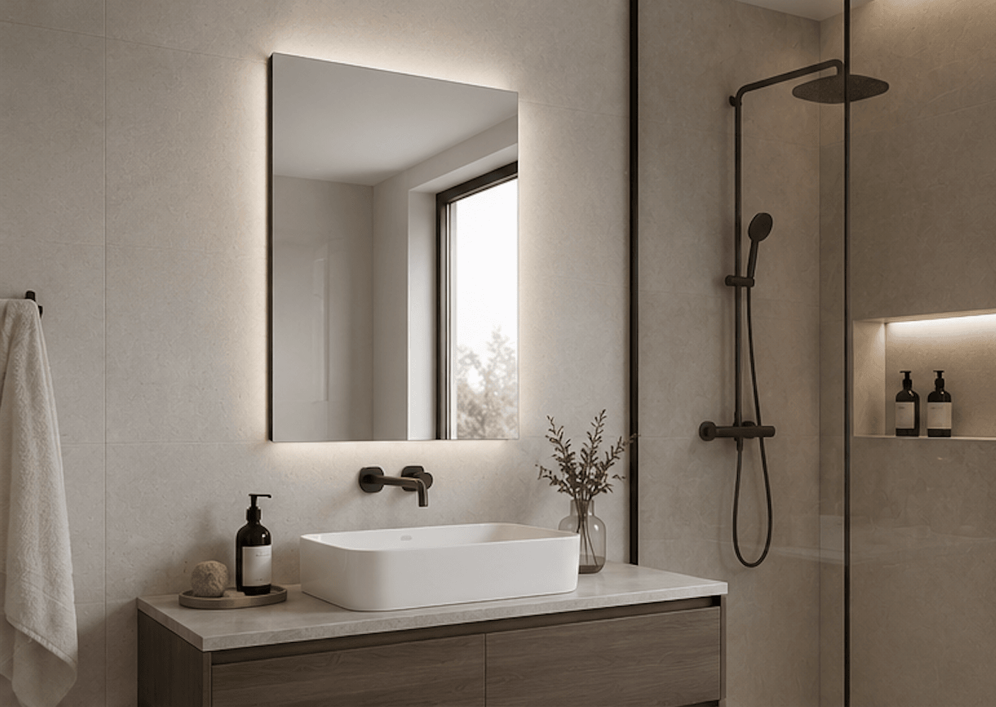 Miroir chauffant infrarouge - 400W