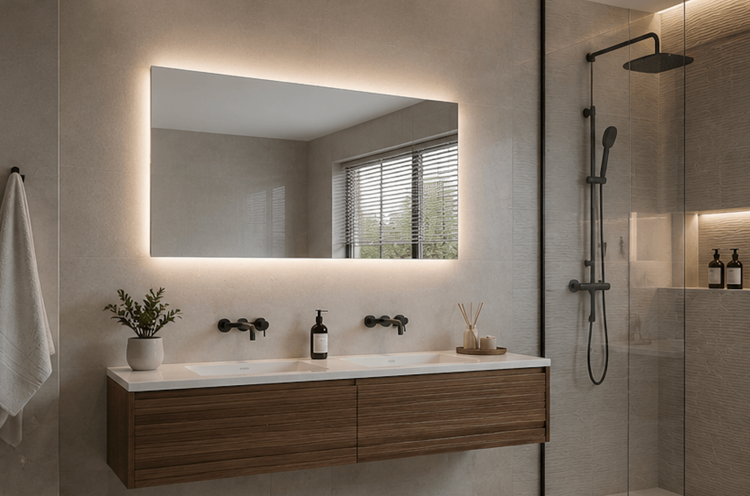 Miroir chauffant infrarouge - 600W